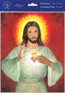 Sacred Heart of Jesus Aglow Print - Sold in 3 Per Pack [HFA4854]