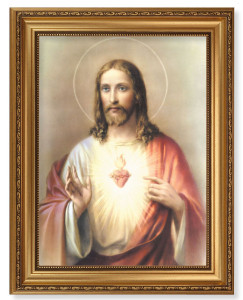 Sacred Heart of Jesus by Bonella 12x16 Framed Print Artboard [HFA5136]