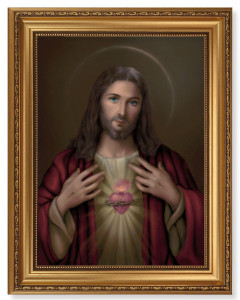 Sacred Heart of Jesus by Simeone 12x16 Framed Print Artboard [HFA5137]