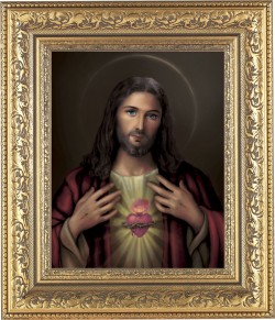 Sacred Heart of Jesus 8x10 Framed Print Under Glass [HFP115]