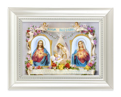 Sacred Hearts Baby Room Blessing 4x6 Print Pearlized Frame [HFA5428]