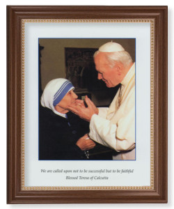 Saint John Paul II &amp; Saint Teresa of Calcutta 11x14 Framed Print Artboard [HFA5061]