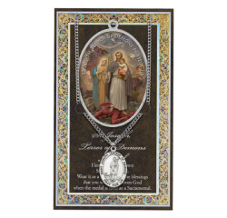 Saint Joseph Terror of Demons in Pewter with Bi-Fold Prayer Card [HMP977]