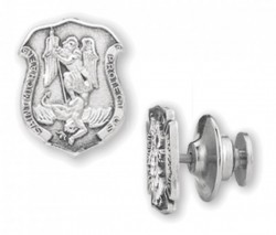 Saint Michael Lapel Pin Sterling Silver [HMLP012]