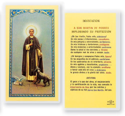 San Martin De Porres Laminated Spanish Prayer Card [HPRS492]