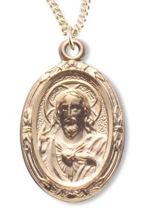 Scapular Medal Gold Plated Sterling Silver [REM2129]