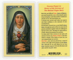 Seven Sorrows of Mary Laminated Prayer Card [HPR947]