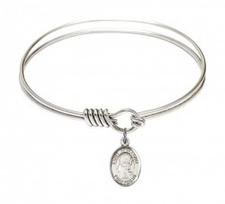 Smooth Bangle Bracelet with a Saint Apollonia Charm [BRS9005]