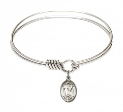 Smooth Bangle Bracelet with a Saint Helen Charm [BRS9043]