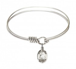 Smooth Bangle Bracelet with a Saint Theodora Charm [BRS9382]