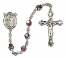 St. Aaron Sterling Silver Heirloom Rosary Fancy Crucifix [RBEN1060]