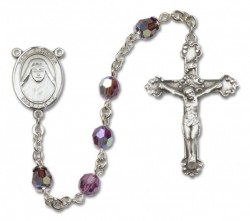 St. Alphonsa Sterling Silver Heirloom Rosary Fancy Crucifix [RBEN1071]