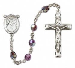 St. Alphonsa Sterling Silver Heirloom Rosary Squared Crucifix [RBEN0071]