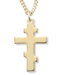 St. Andrew Cross Pendant Gold Plated Sterling Silver [RECR1027]