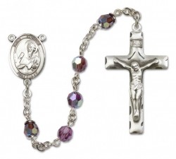 St. Andrew the Apostle Sterling Silver Heirloom Rosary Squared Crucifix [RBEN0077]