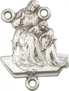 St. Ann Sterling Silver Rosary Centerpiece [BLCR0105]