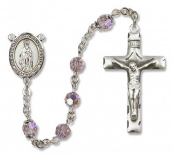 St. Bartholomew Sterling Silver Heirloom Rosary Squared Crucifix [RBEN0092]