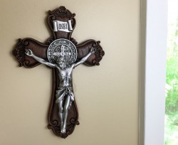 St. Benedict Ornate Wall Crucifix  [MILCRX1000]