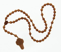 St. Benedict Wood 5 Decade Rosary - 8mm [RB3923]