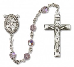 St. Bernard of Clairvaux Sterling Silver Heirloom Rosary Squared Crucifix [RBEN0099]