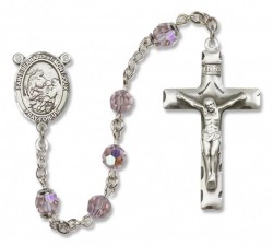 St. Bernard of Montjoux Sterling Silver Heirloom Rosary Squared Crucifix [RBEN0100]