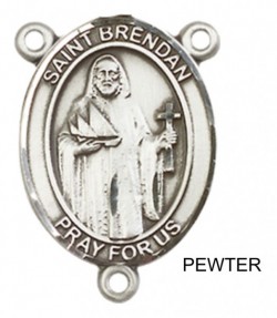 St. Brendan the Navigator PLAIN BACK Rosary centerpiece [BLCR0468]