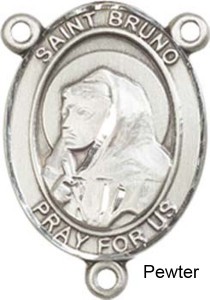 St. Bruno Rosary Centerpiece Sterling Silver or Pewter [BLCR0368]
