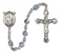 St. Camillus of Lellis Sterling Silver Heirloom Rosary Fancy Crucifix [RBEN1108]