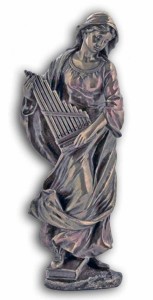 St. Cecilia Bronzed Resin Statue - 8.5 Inches [GSCH1119]