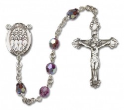 St. Cecilia with Choir Sterling Silver Heirloom Rosary Fancy Crucifix [RBEN1115]