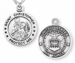 St. Christopher Air Force Medal Sterling Silver [REM1004]