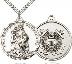 Large St. Christopher Coast Guard Medal [BM1000]