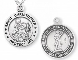 St. Christopher National Guard Medal Sterling Silver [REM1010]