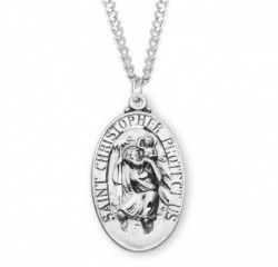 St. Christopher Necklace with High Relief [RE0001]
