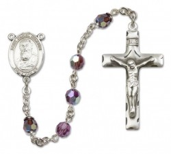 St. Daniel Comboni Sterling Silver Heirloom Rosary Squared Crucifix [RBEN0167]