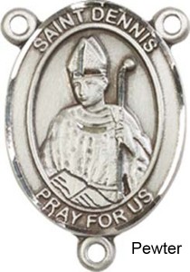 St. Dennis Rosary Centerpiece Sterling Silver or Pewter [BLCR0195]