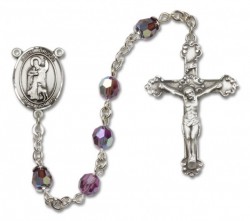St. Drogo Sterling Silver Heirloom Rosary Fancy Crucifix [RBEN1175]