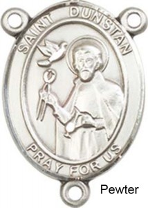St. Dunstan Rosary Centerpiece Sterling Silver or Pewter [BLCR0453]