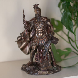 St. Florian Statue, Bronzed Resin - 9 inch [GSS1014]