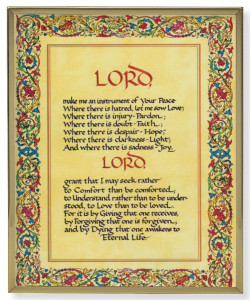 St. Francis Peace Prayer Gold Frame 13.5x16.5 Plaque [HFA4962]