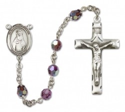 St. Hildegard Von Bingen Sterling Silver Heirloom Rosary Squared Crucifix [RBEN0218]