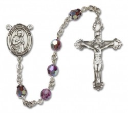 St. Isaac Jogues Sterling Silver Heirloom Rosary Fancy Crucifix [RBEN1222]