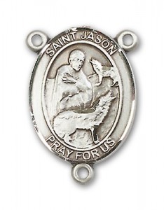 St. Jason Rosary Centerpiece Sterling Silver or Pewter [BLCR0221]