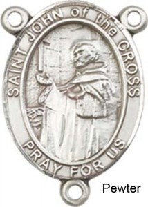 St. John of the Cross Rosary Centerpiece Sterling Silver or Pewter [BLCR0332]