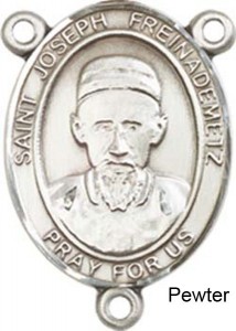 St. Joseph Freinademetz Rosary Centerpiece Sterling Silver or Pewter [BLCR0427]