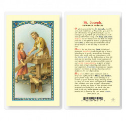 St. Joseph Patron of Workers Laminated Prayer Cards 25 Pack [HPR628]