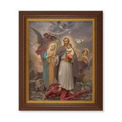 St. Joseph Terror of Demons Dark Walnut Framed Print [HRA977]