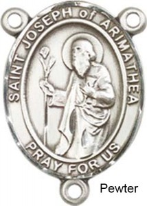 St. Joseph of Arimathea Rosary Centerpiece Sterling Silver or Pewter [BLCR0398]
