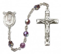 St. Josephine Bakhita Sterling Silver Heirloom Rosary Squared Crucifix [RBEN0255]