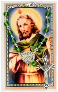 St. Jude Auto Rosary with Prayer Card [AUM006]